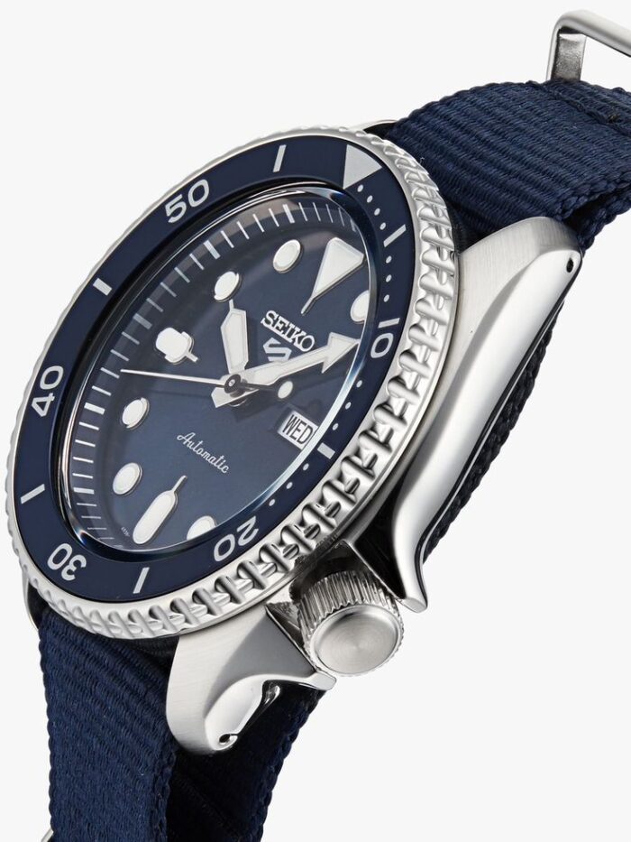 Seiko 5 Sports Automatic SKX Blue Dial Blue NATO Strap Watch For Men - SRPD51K2 - Image 3